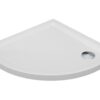 40mm Low Profile 800mm Quadrant Tray & Waste - White
