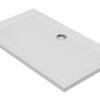 40mm Low Profile 1500x700mm Rectangular Tray & Waste - White