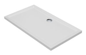40mm Low Profile 1400x900mm Rectangular Tray & Waste - White