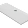 40mm Low Profile 1600x700mm Rectangular Tray & Waste - White