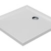 40mm Low Profile 800x800mm Square Tray & Waste - White