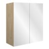 Truro 600mm Mirrored Wall Unit - Matt Dove Grey (Oak Cab)