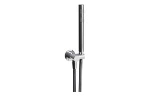 Abode Euphoria Circular Wall Outlet  Handset & Bracket Set - Matt Black