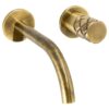 Abode Kite Wall Mounted Basin Mixer - Antique Brass
