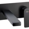 Abode Aquip Wall Mounted Basin / Bath Mixer - Matt Black