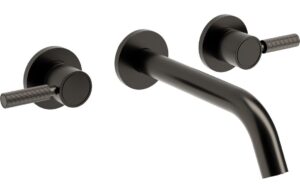 Abode Refine Wall Basin/Bath Mixer - Gunmetal