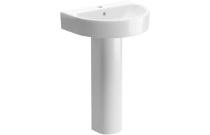 Canterbury 560x450mm 1TH Basin & Full Pedestal (Boxed)