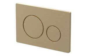 Round Push Button Flushplate - Brushed Bronze