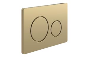 Rectangle Push Button Flushplate - White