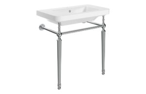 Crompton 610mm 1TH Console Basin - Brushed Brass