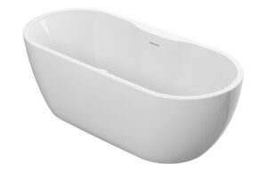 //2Go Freestanding 1655x745x570mm 0TH Bath - Gloss White