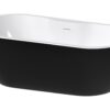 //2Go Freestanding 1655x745x570mm 0TH Bath - Gloss Black