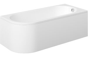 Sparrow J Shape 1500x725x600mm 0TH Bath w/Legs (RH)