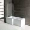 L-Shape 1700x700-850x410mm 0TH Shower Bath  Panel & Screen (LH)