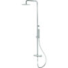 Vema Thermostatic Square Bar Valve w/Fixed Head & Riser - Chrome