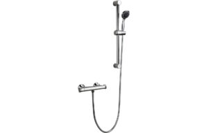 Ascot Cool-Touch Thermostatic Mixer Shower w/Riser & Overhead Kit - Chrome