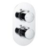 Ashby Thermostatic Single Outlet Twin Shower Valve - Chrome