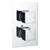 Ashby Thermostatic Two Outlet Twin Shower Valve - Chrome
