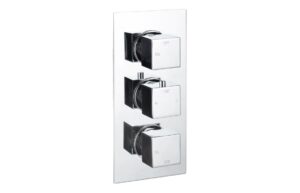 Ashby Thermostatic Three Outlet Triple Shower Valve - Chrome