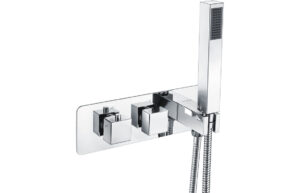 Beverley Traditional Lever Thermostatic Two Outlet Shower Valve - Chrome