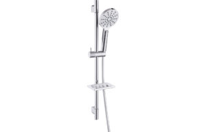 Grove Round Riser Rail Kit w/Elbow & 3 Mode Handset - Chrome
