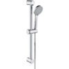 Ashby Square Slider Rail Kit & Single Mode Handset - Chrome