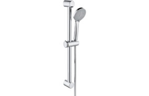 Ashby Square Slider Rail Kit & Single Mode Handset - Chrome