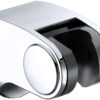 Grove Round Handset Wall Bracket with Wall Outlet - Chrome