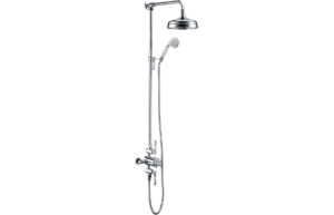 Ashby Square Thermostatic Bar Mixer w/Riser Kit - Matt Black
