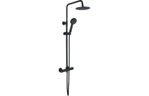 Grove Round Thermostatic Bar Mixer w/Riser Kit - Brushed Brass