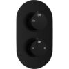 Grove Thermostatic Single Outlet Twin Shower Valve - Matt Black