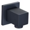 Square Wall Outlet Elbow - Brushed Brass