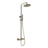 Ashby Square Thermostatic Bar Mixer w/Riser Kit - Brushed Bronze