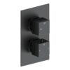 Ashby Thermostatic Single Outlet Twin Shower Valve - Brushed Brass