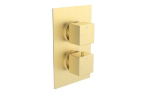 Vema Tiber Single Outlet Shower Mixer - Brushed Brass