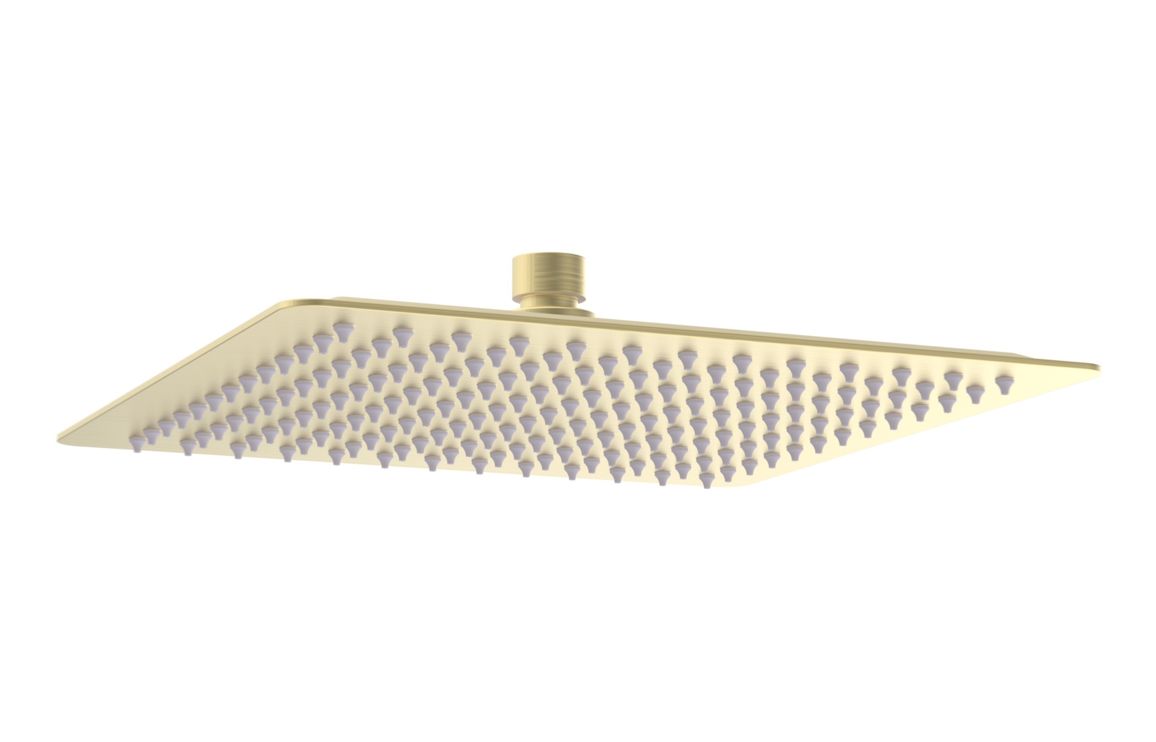 Vema Tiber 250mm Round Showerhead - Brushed Brass