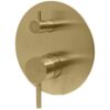 Vema Tiber Two Outlet Thermostatic Mixer - Brushed Brass