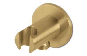 Grove Round Handset Wall Bracket with Wall Outlet - Matt Black