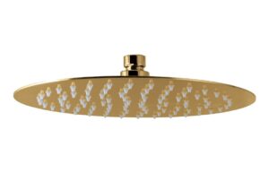 Grove 200mm Round Ultraslim Showerhead - Brushed Brass