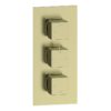 Ashby Thermostatic Two Outlet Triple Shower Valve - Brushed Bronze