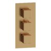 Beverley Traditional Lever Thermostatic Single Outlet Shower Valve - Brushed Brass