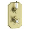 Beverley Traditional Lever Thermostatic Single Outlet Shower Valve - Brushed Brass