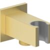 Ashby Square Handset Wall Bracket with Wall Outlet - Brushed Bronze