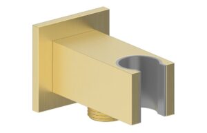 Ashby Square Handset Wall Bracket with Wall Outlet - Brushed Bronze
