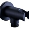 Grove Round Handset Wall Bracket with Wall Outlet - Brushed Brass