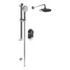 Ashby Square Thermostatic Bar Mixer w/Riser Kit - Brushed Brass