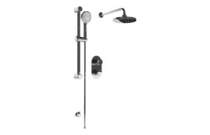 Ashby Square Thermostatic Bar Mixer w/Riser Kit - Brushed Brass
