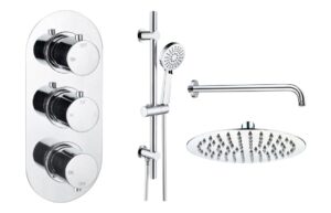 Ashby Square Shower Valve & Kit Pack 1 - Chrome
