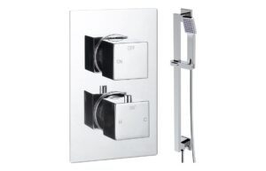 Ashby Square Shower Valve & Kit Pack 2 - Matt Black