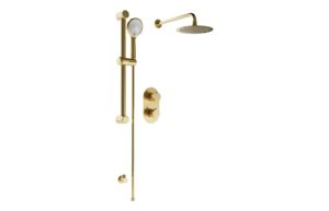 Vema Tiber Two Outlet Thermostatic Mixer - St/Steel